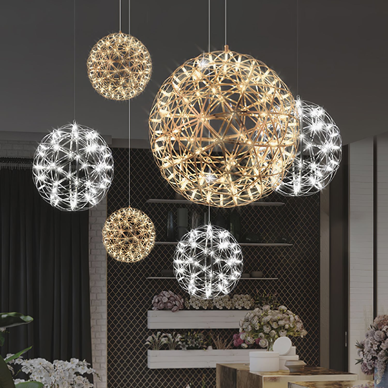 Lampa wisząca kula Hanna