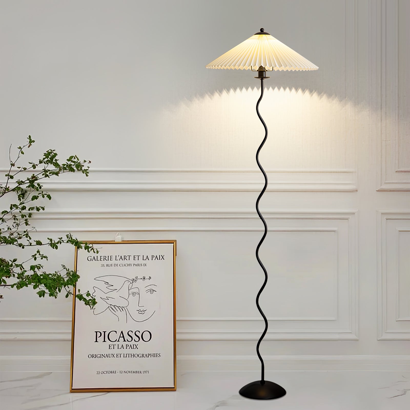 Lampa podłogowa falista Zelko