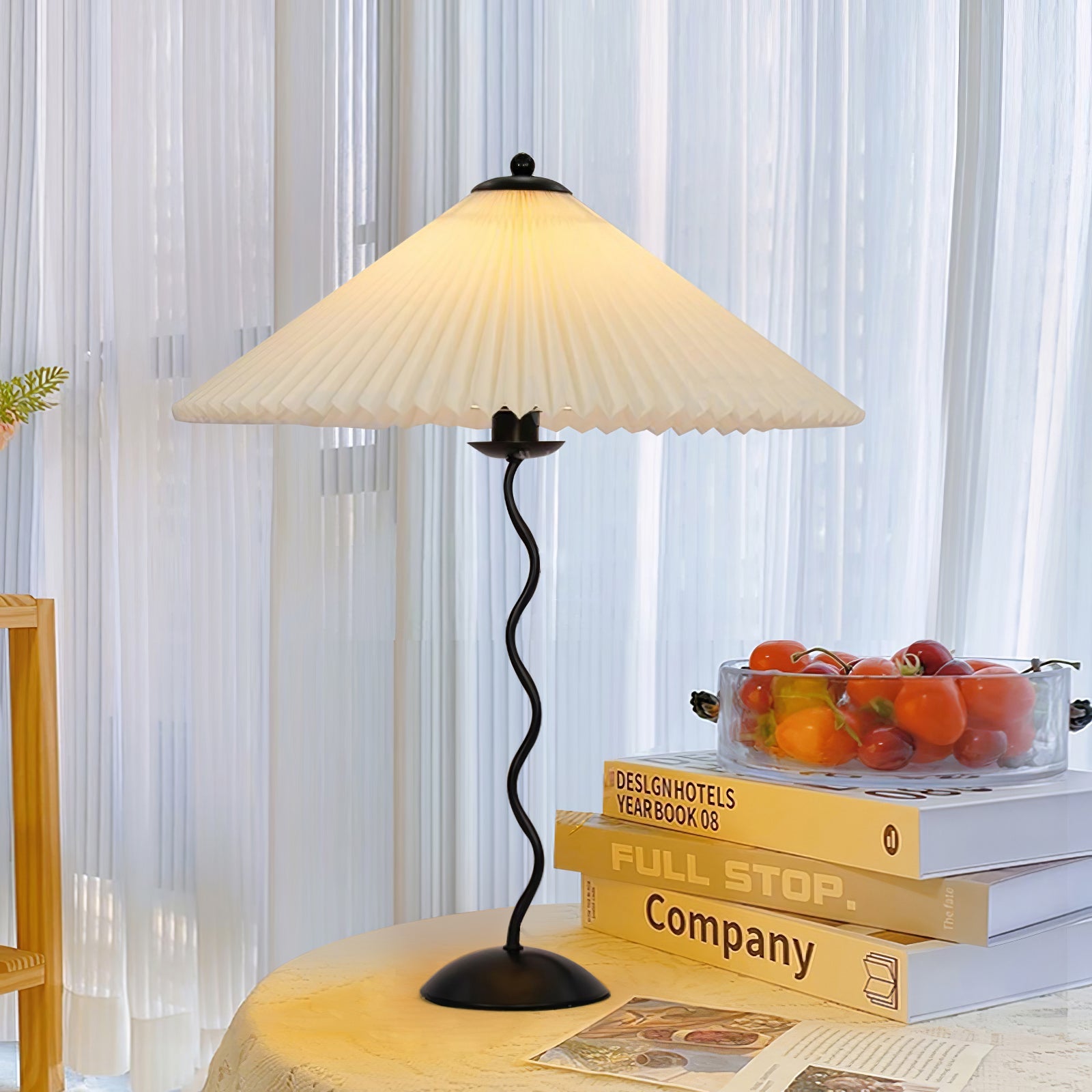 Lampa stołowa falista Rokow