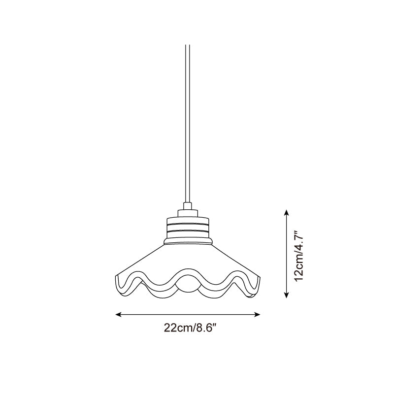 Lampa wisząca falowana Levenel