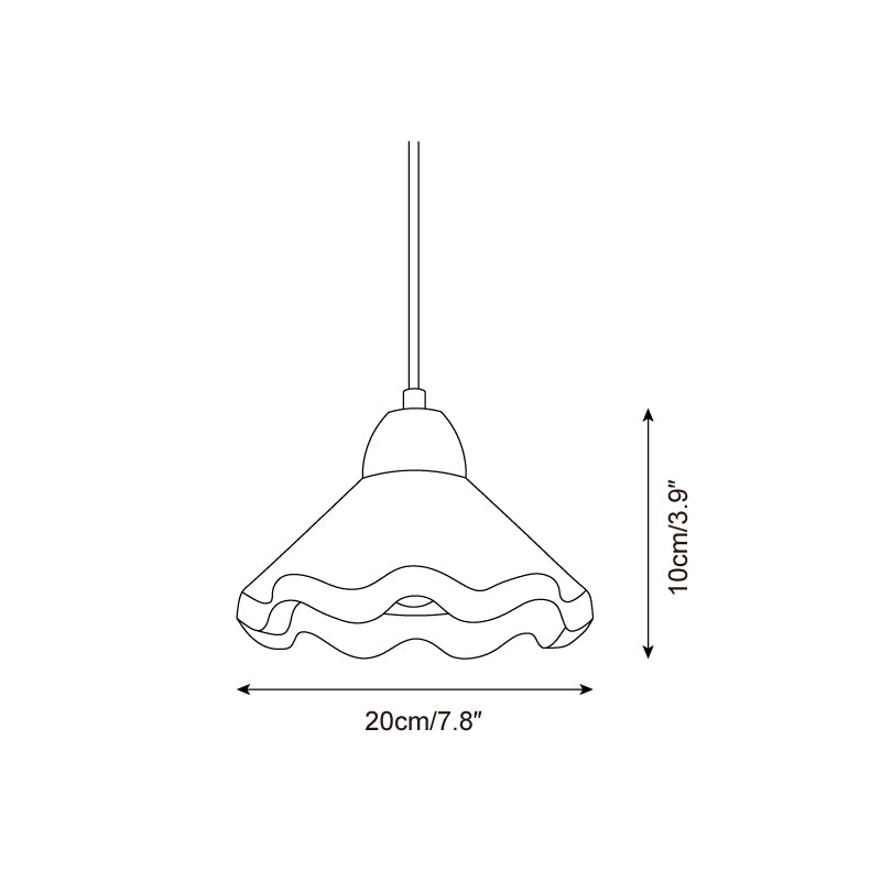 Lampa wisząca falowana Levenel