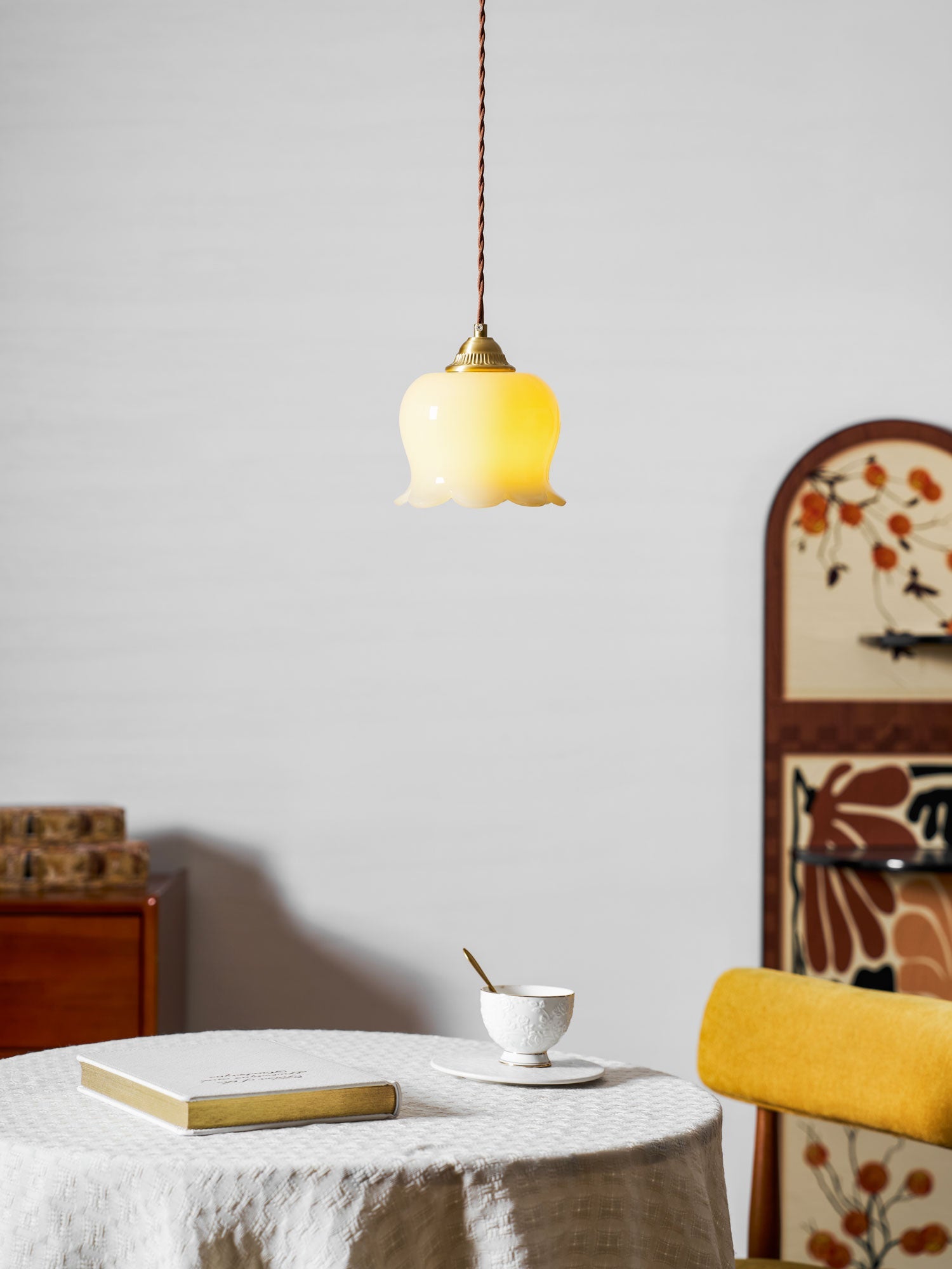 Lampa wisząca kwiatowa Anow
