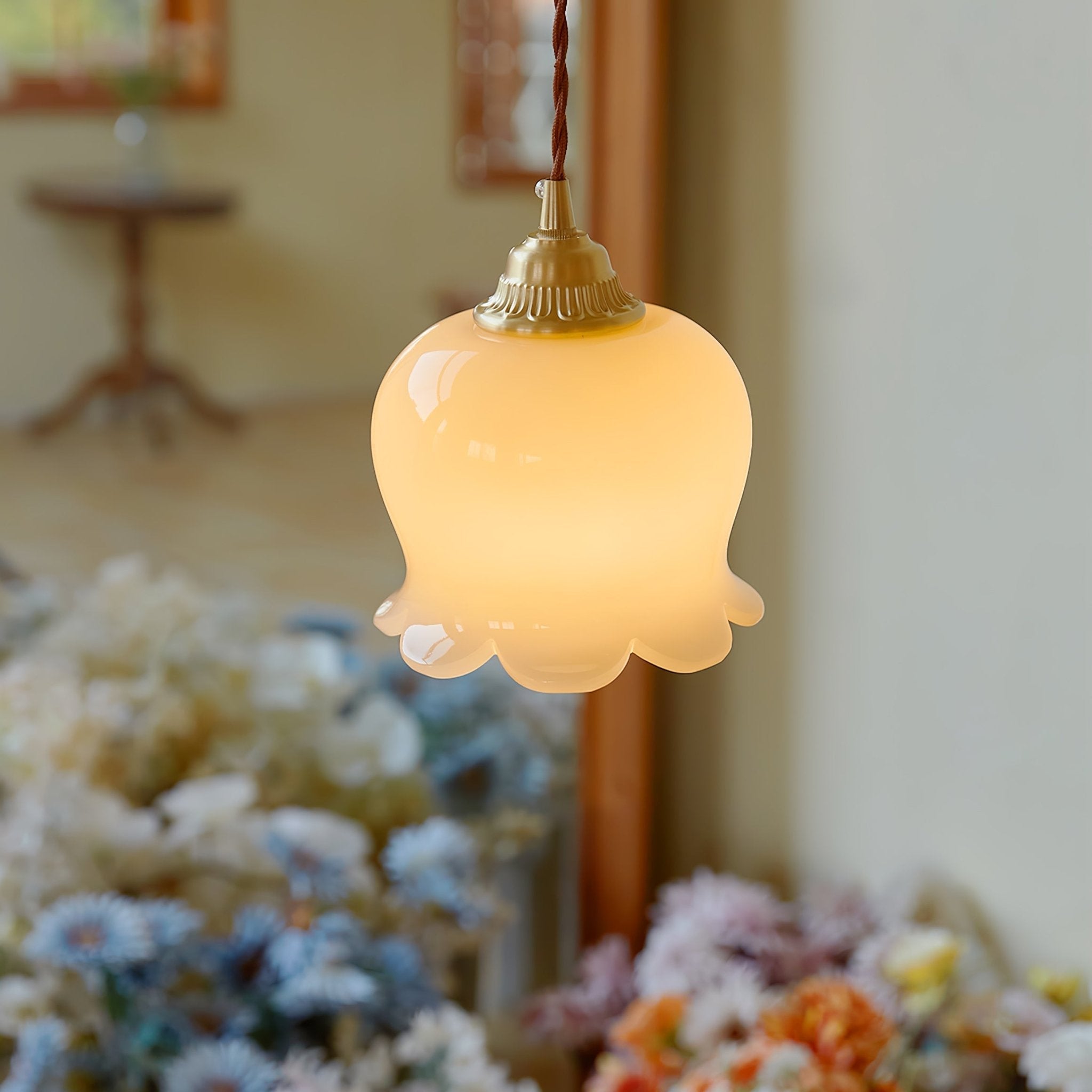 Lampa wisząca kwiatowa Anow