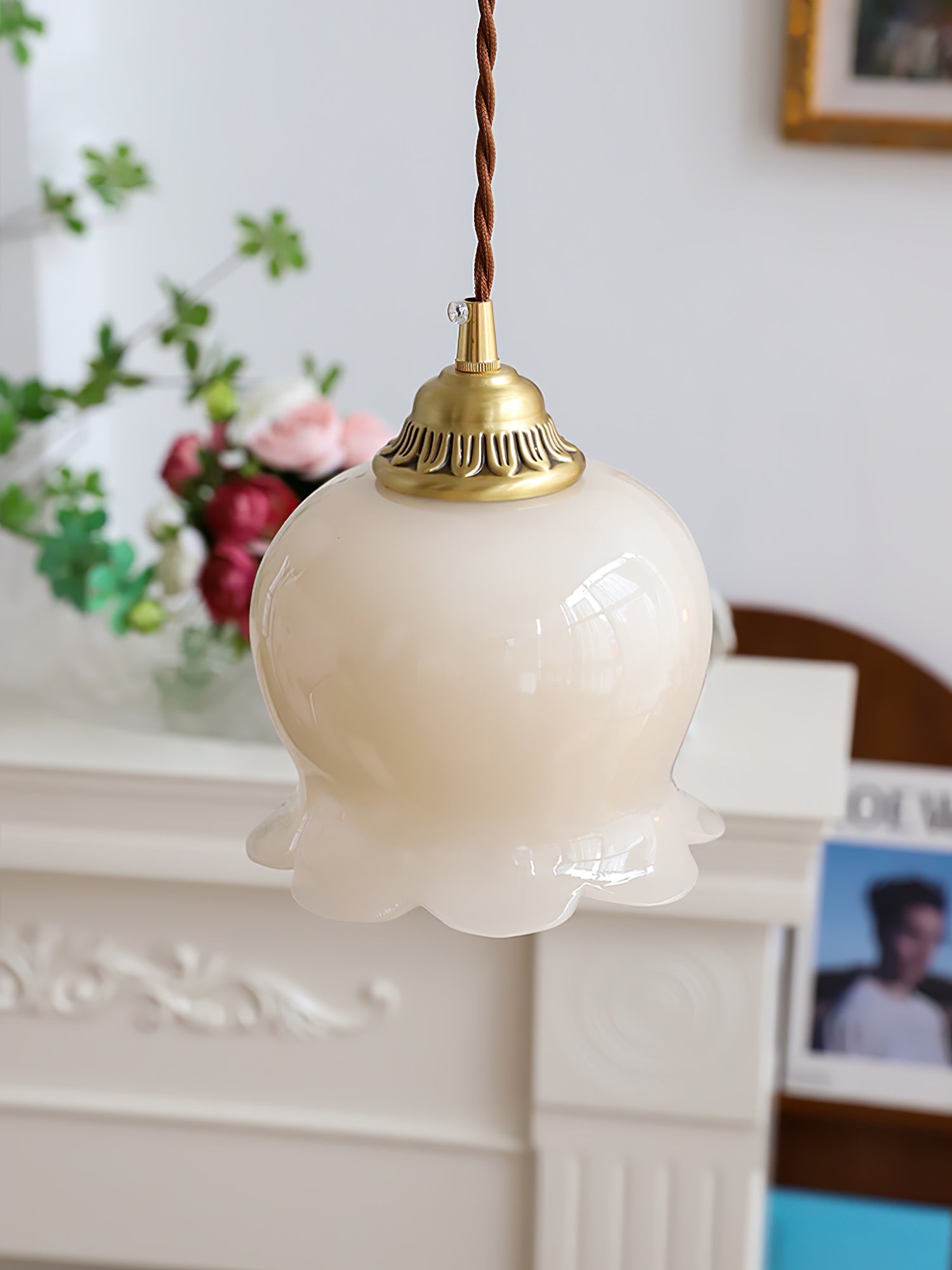 Lampa wisząca kwiatowa Anow