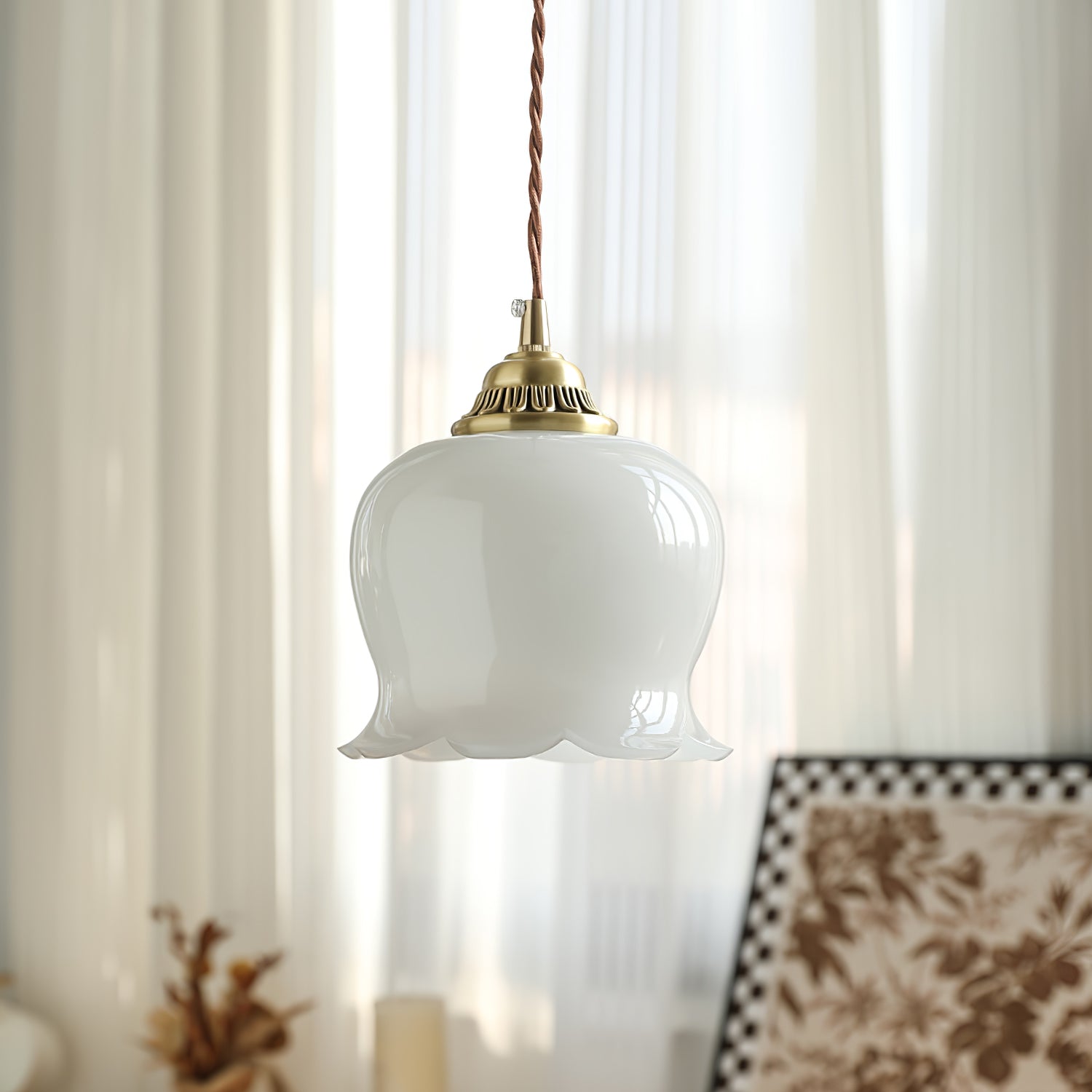 Lampa wisząca kwiatowa Anow