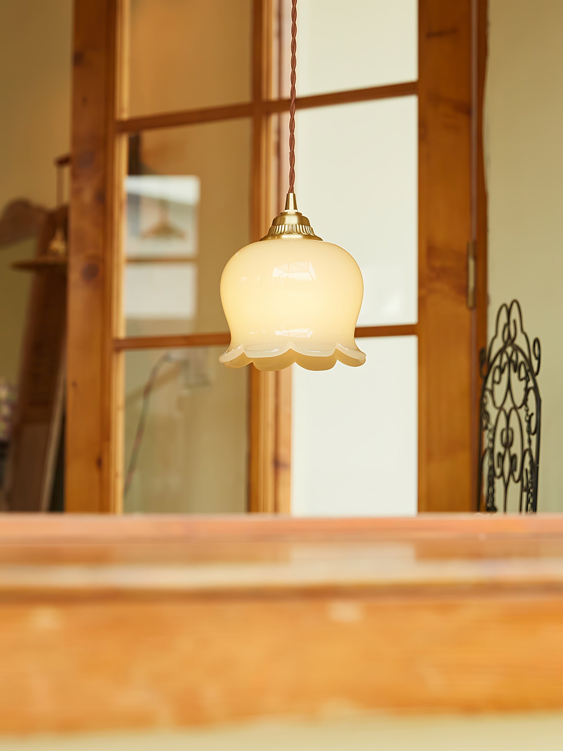 Lampa wisząca kwiatowa Anow