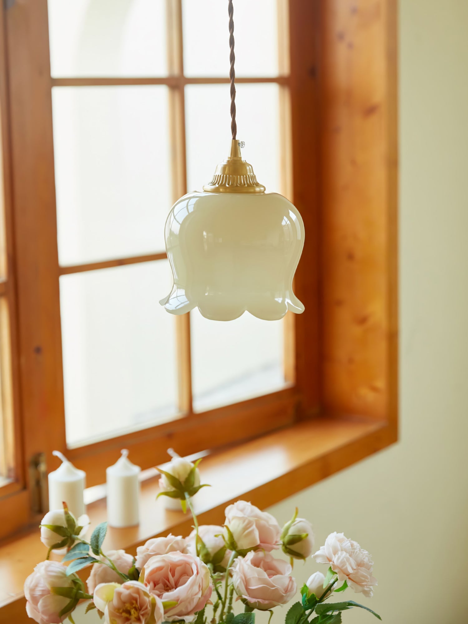 Lampa wisząca kwiatowa Anow