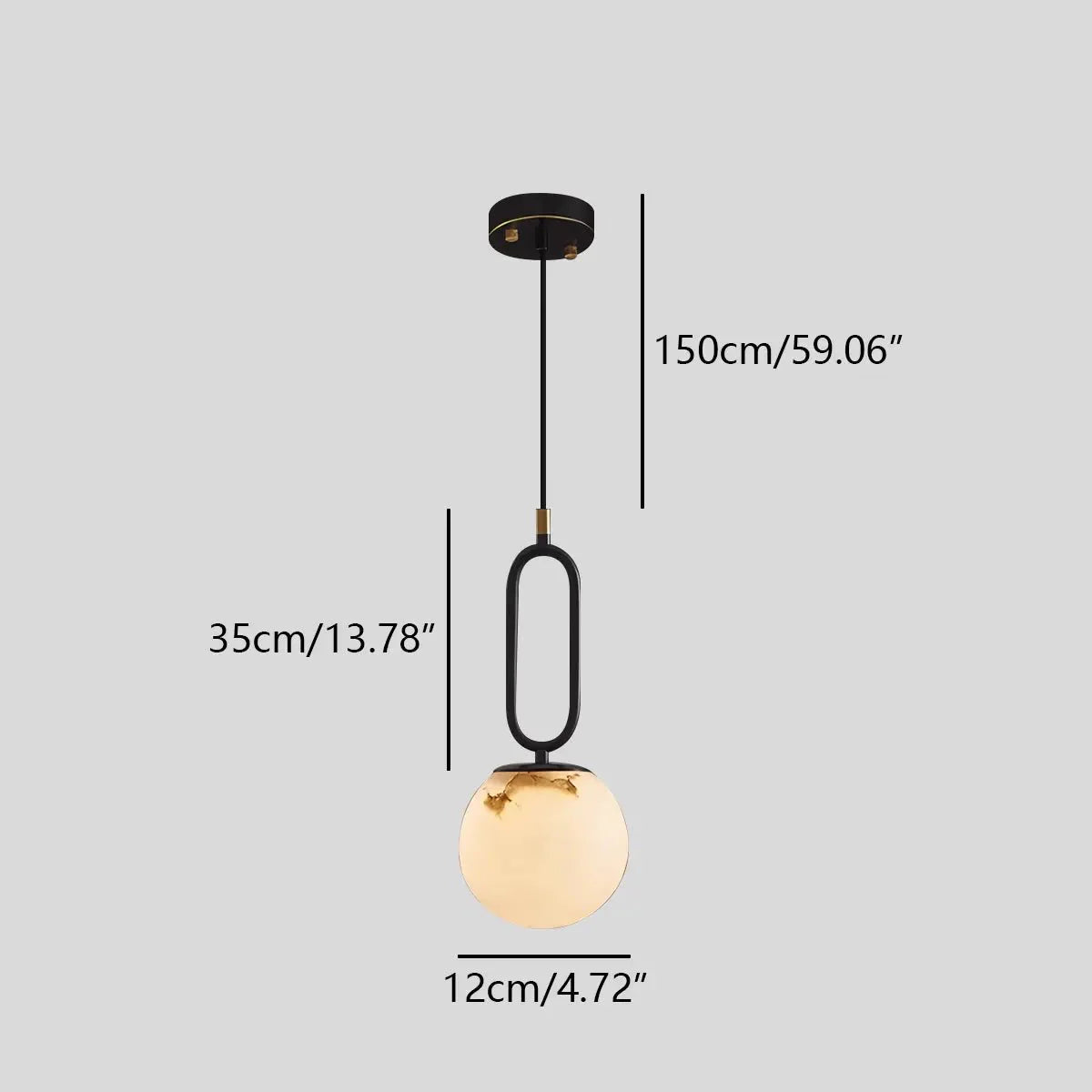 Lampa wisząca Lacose z alabastru