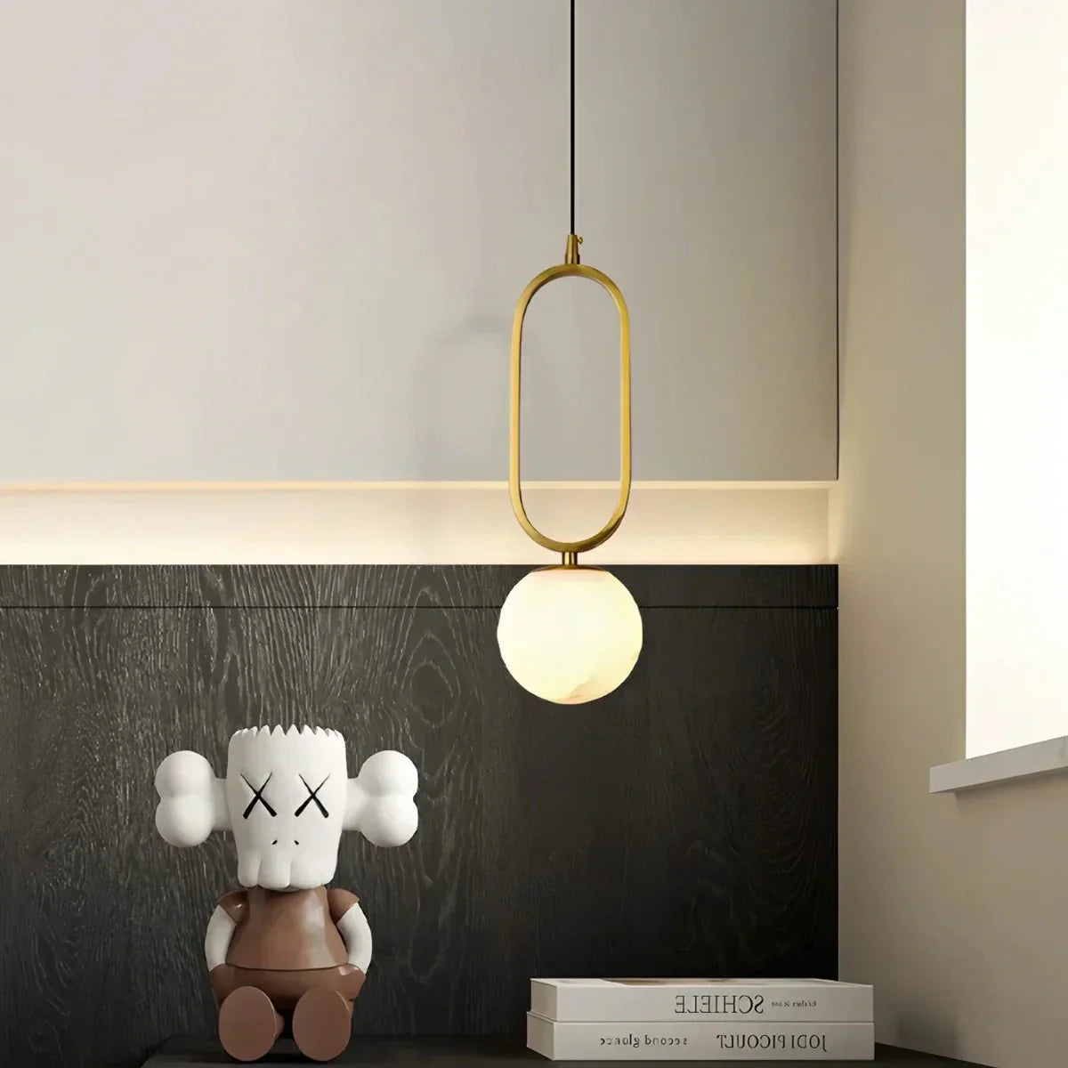 Lampa wisząca Lacose z alabastru