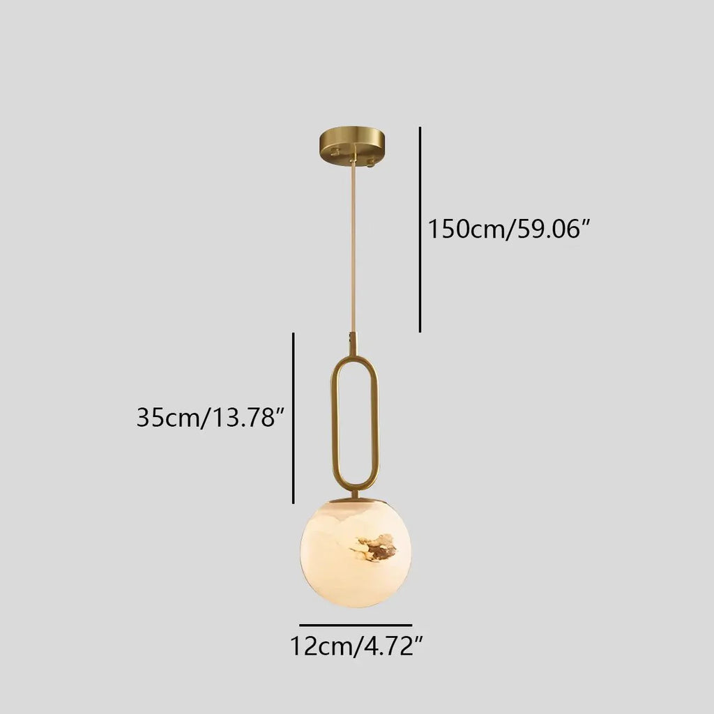 Lampa wisząca Lacose z trawertynu